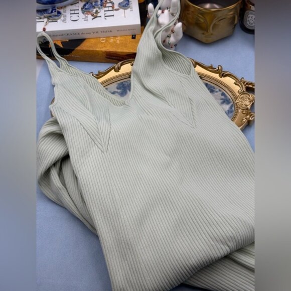 🆕 SIR THE LABEL 🧿 NWOT Peppermint Sandy Knit Maxi Dress, Sz 3 US 8 - Picture 14 of 15